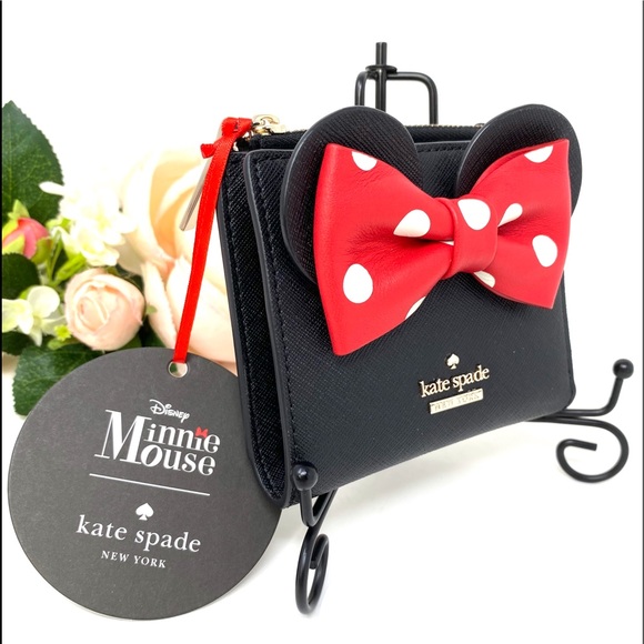 Kate ♠️Spade & Disney Minnie Mouse Adalyn Black Le - Picture 3 of 7
